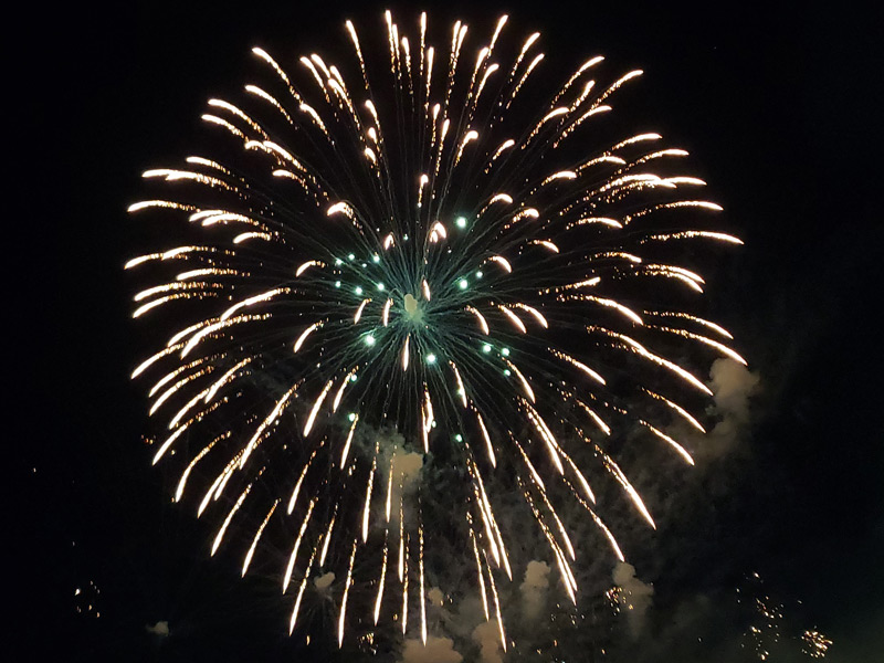 See the fireworks up and close from the top of the Island Wind. 