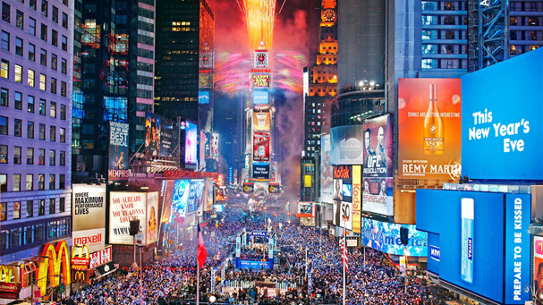 See Time Square at night during a city tour of the lights.