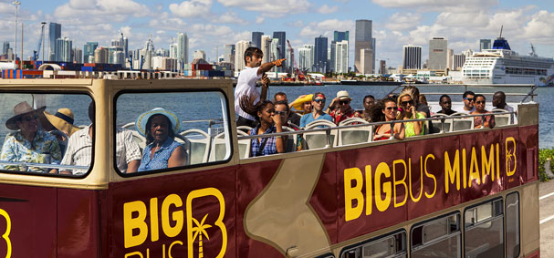 A narrator points out Star Island while Downtown Miami is visible in the background.