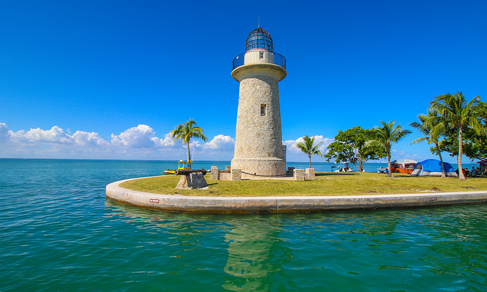 The Boca Chita Lighthouse is one of three lighthouse you see on the cruise