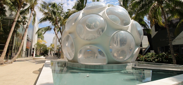 Discover the Buckminster Fuller Fly's Eye Dome during the Miami Design District Culinary Tour