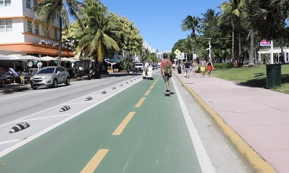 Take an electric skateboarding tour around Miami Beach. 