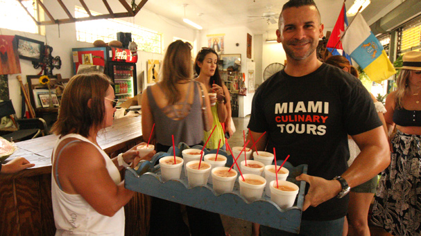 Enjoy a delicious freshly made papaya and watermelon drink during your tour. 