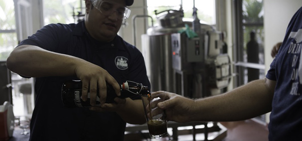 Tourists get to taste the many different beers made from breweries in South Florida.