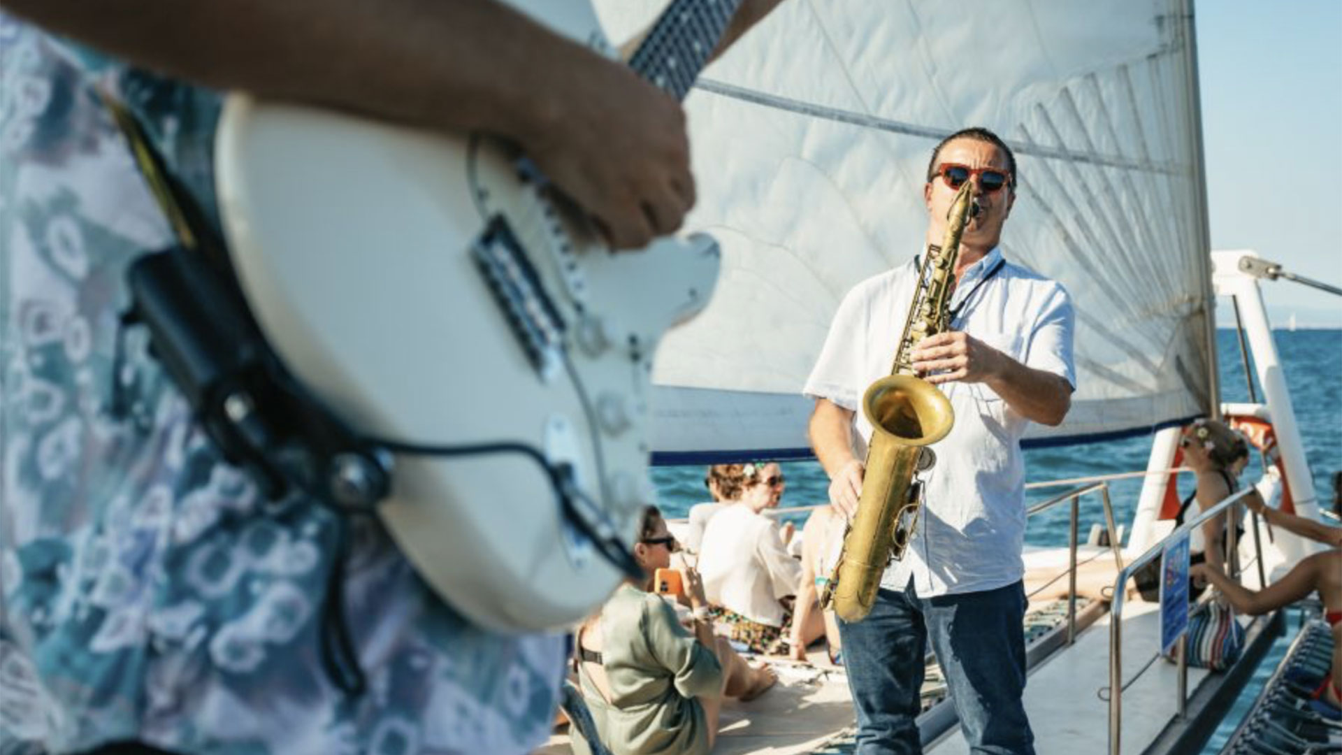 Sunset Catamaran Cruise Live Music Barcelona 02