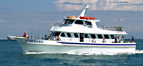 The fishing boat Another Reward heading out for a public fishing cruise.